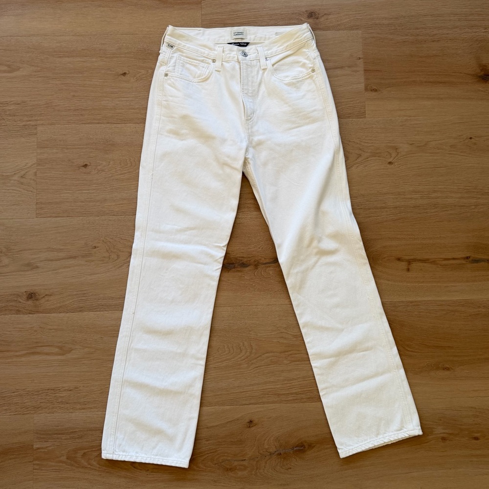 Citizens of Humanity Daphne Straight Leg Jeans White Size 27 100% Cotton